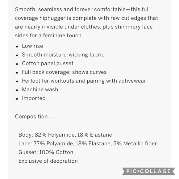 Victoria’s Secret Sexy Illusions No-Show Lace detail Hiphugger Panty Medium New - Picture 5 of 7